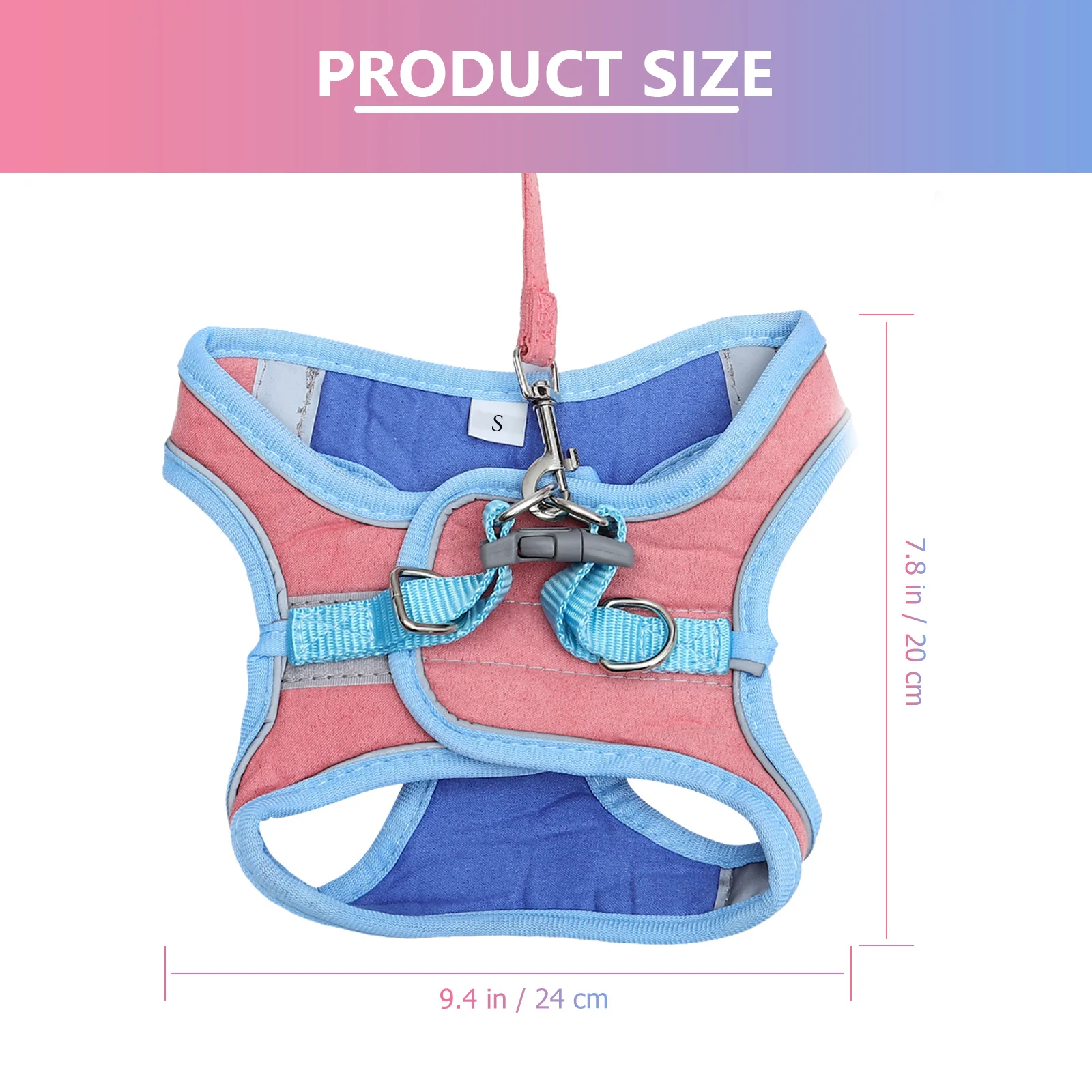 

Pet Harness Vest Leash Set Lightweight Breathable Reflective Safe Chest Strap for Dog Cat Puppy Kitten Outdoor Walking Party