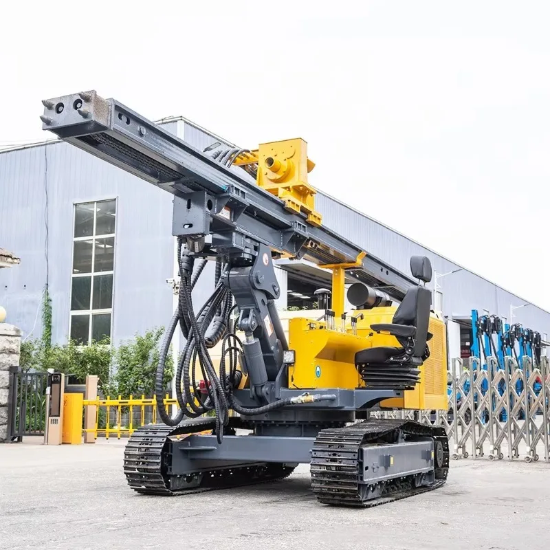 Hydraulic Photovoltaic Pile Driver Ground Screw Drilling Rig For Foundation Construction Spiral Auger Machine System