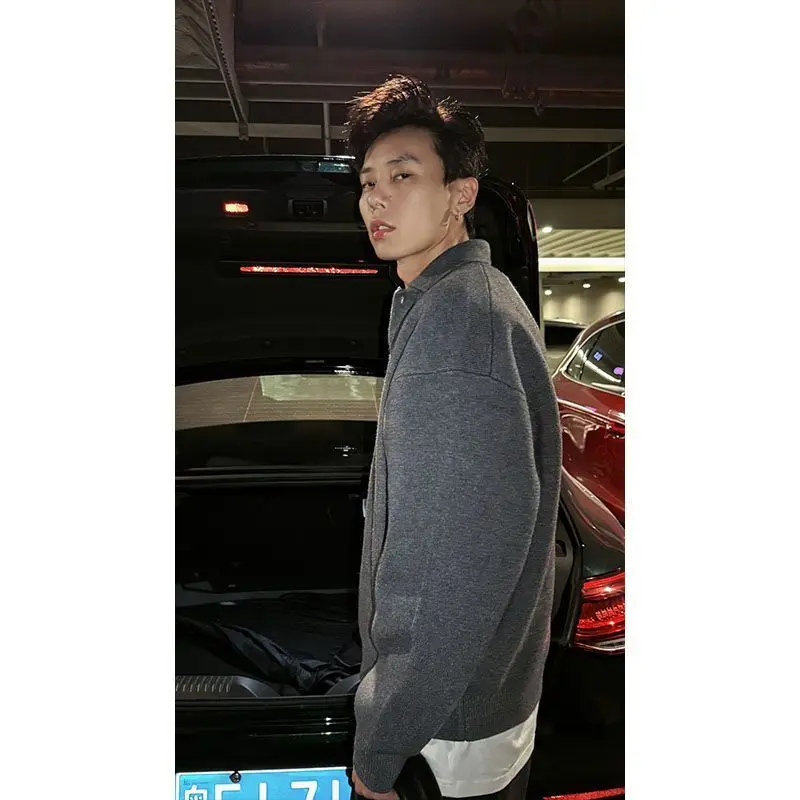 

Ay свитер мужской с v-образным вырезом, вязаная внутренняя одежда, топ высокого класса, осень-зима, модная брендовая повседневная трикотажная одежда