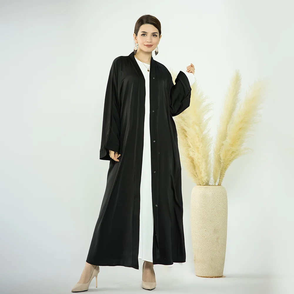 

Модный открытый кардиган Дубай Abaya, мусульманский скромный халат для женщин, турецкий кафтан Рамадан, Арабская мусульманская одежда, простой халат макси