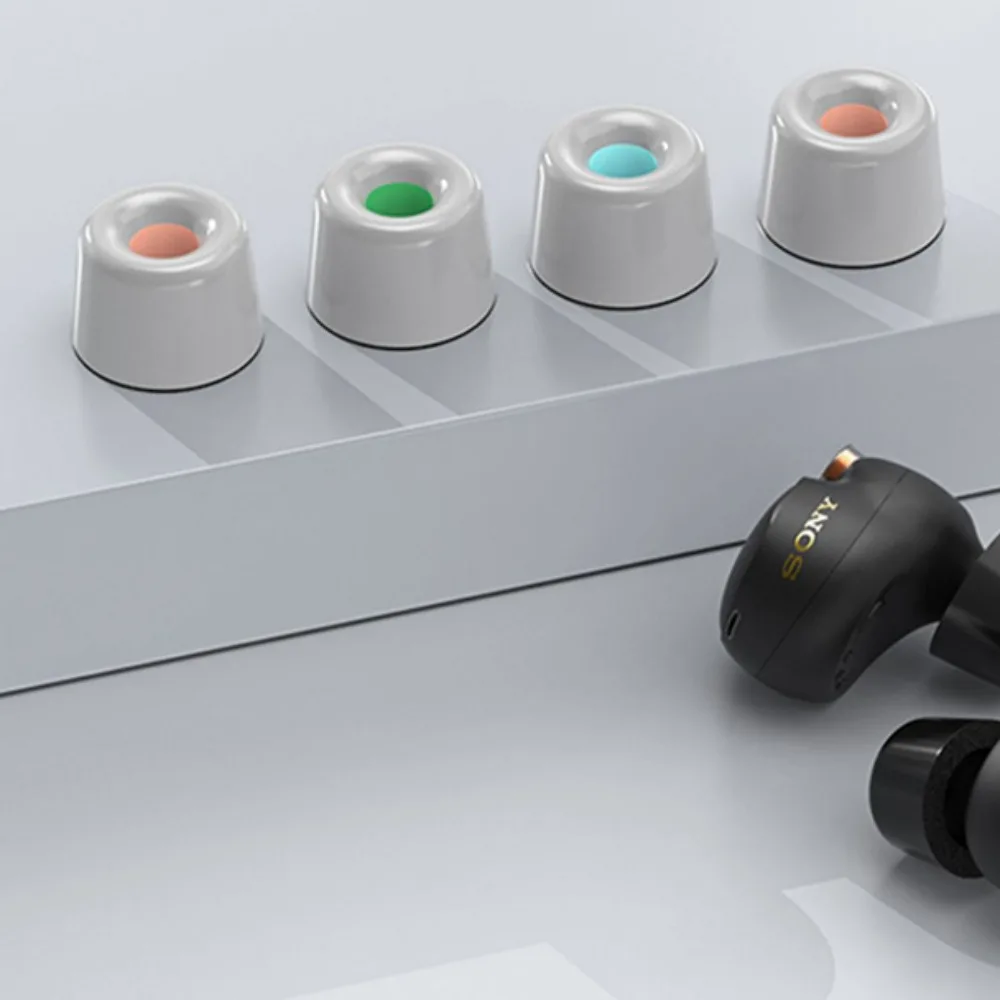 

2 pairs Sound Insulation Replacement Foam Earbuds Eartips Noise Reduction Nano Coating Soft Ear Plugs Pads Protective Anti Slip