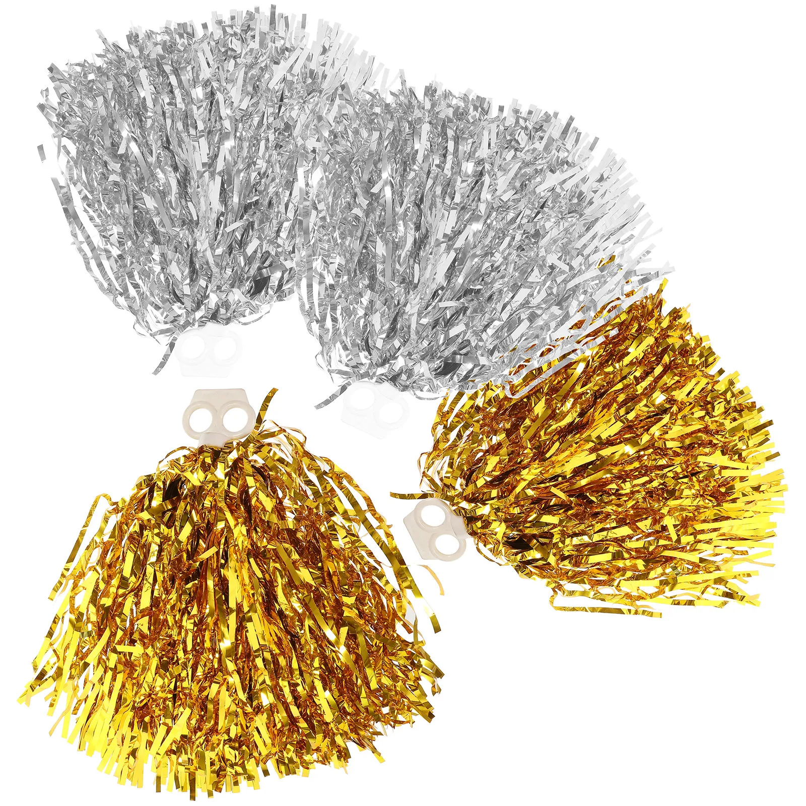 

4Pcs Cheer Pom Poms Eye-Catching Vibrant Cheerleading Props Grip Handles for Stadium Cheerleading Gymnastics Dance