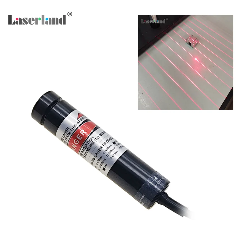 650nm الأحمر 11 خطوط صريف 3D مصدر الضوء الهيكلي DOE وحدة الليزر الحيود