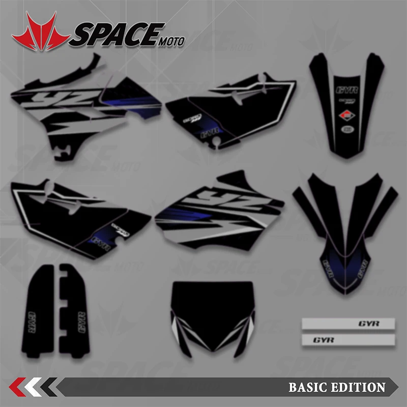 SPACE Graphics Background Decals Stickers Kits For Yamaha YZ85 YZ 85 2015 2016 2017 2018 2019 2020 2021