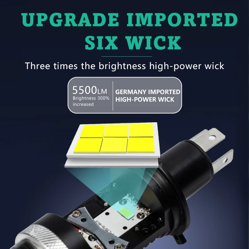 Novo carro h4 lente dupla led farol conectado diretamente em brilhante motocicleta automóvel holofote lente integrada led farol p9