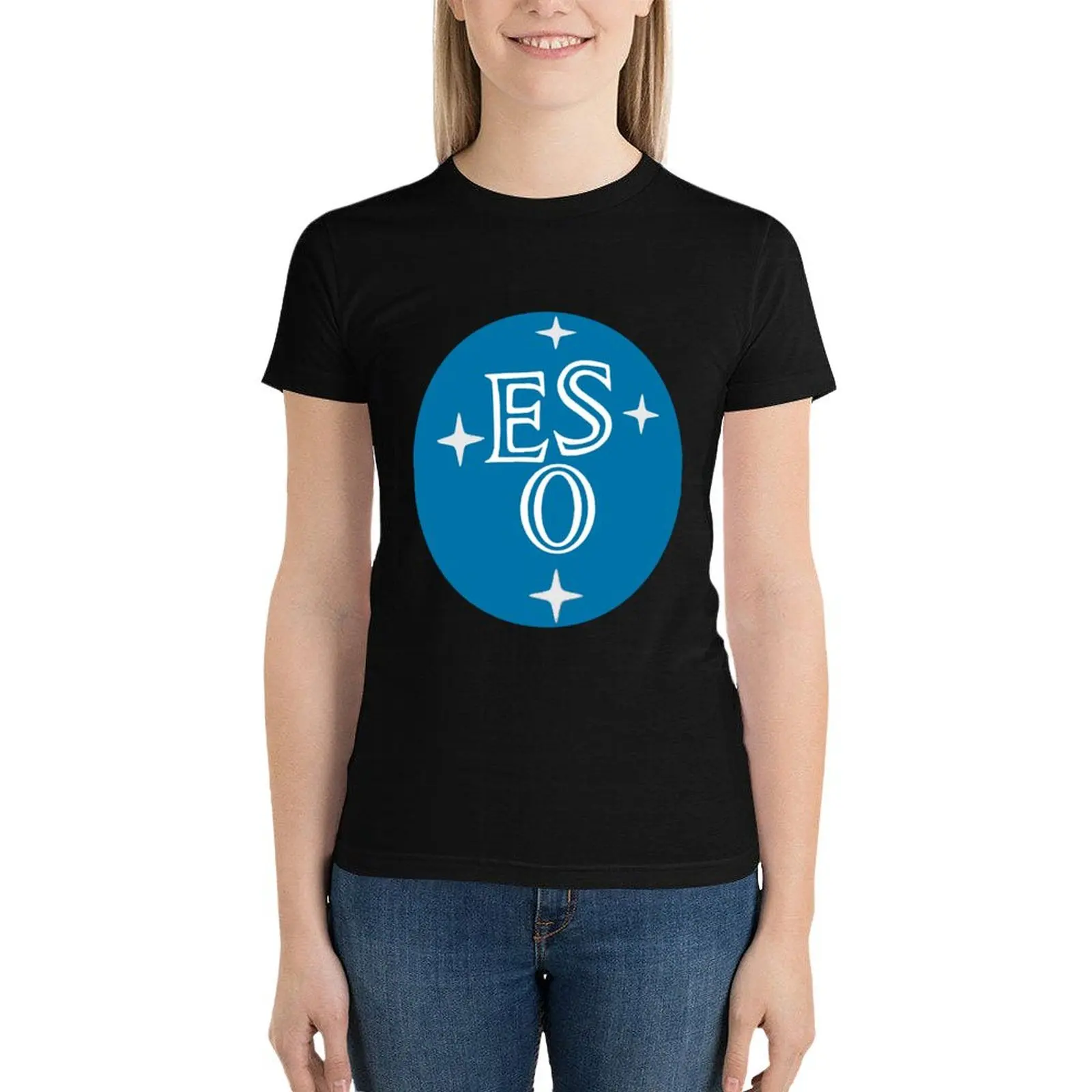 

European Southern Observatory (ESO) Logo T-Shirt korean fashion cute tops t-shirt dress for Women plus size sexy