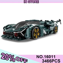 IN STOCK 10611 3466pcs High-Tech Remote Control Sports Car Building Blocks Model MOC Racing Bricks Kids Toys Christmas Gift Set