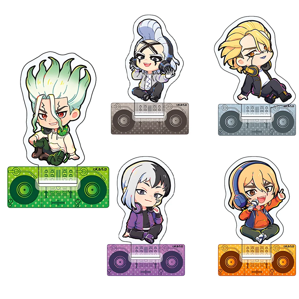 Dr. Stone 10cm Acrylic Stand Keychain Asagiri Gen Anime Statue, Collectible Decoration Item St Patrick's Day