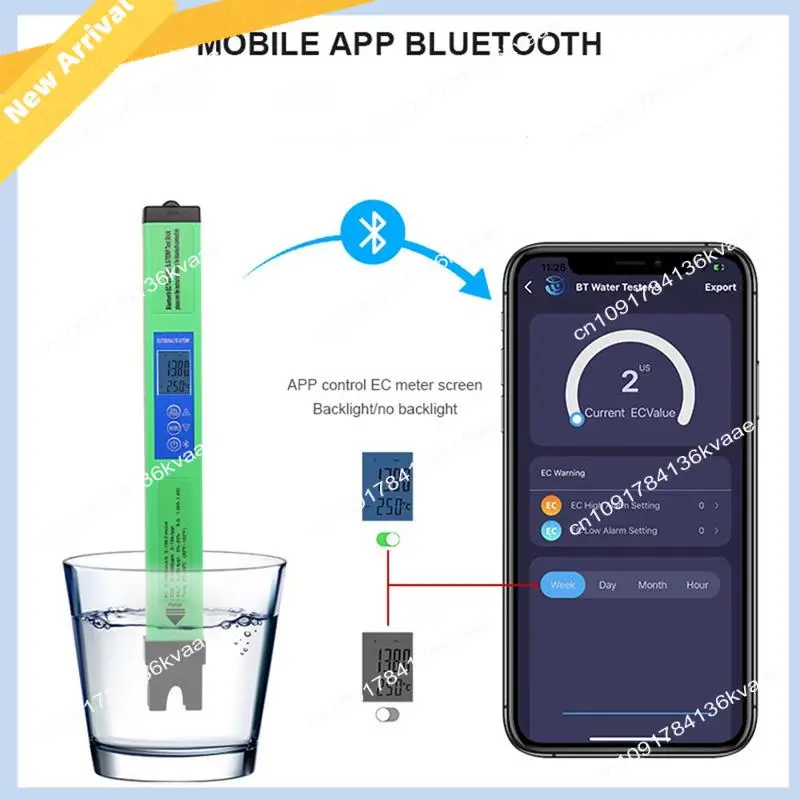 M01K Green Water Quality Tester Digital EC TDS SALT SG TEMP Detector Bluetooth APP Control For Drinking Laboratory Aquarium