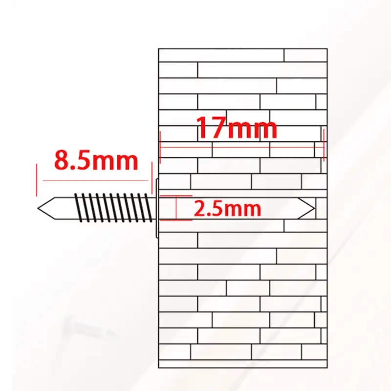 50PCS Carbon Steel Nails for For Seamless Baseboard Installation High Strength High Strength Single Head Two-way Hardware