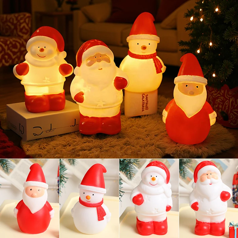 LED-Weihnachtsnachtlicht Niedlicher Weihnachtsmann Schneemann Leuchtendes Licht Weihnachtsdekoration Nachtlampe Weihnachtsdekoration für Schlafzimmer Nachttisch – Detail 5