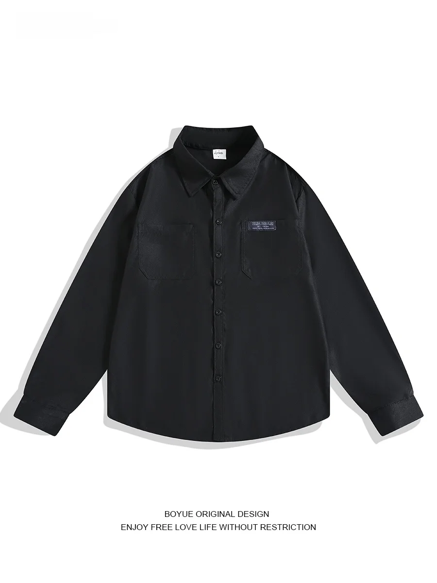 

Boyue Long Sve irt Casual Street Sle ex High Street Faion irt Весенний сезон Обычный тонкий чистый цвет