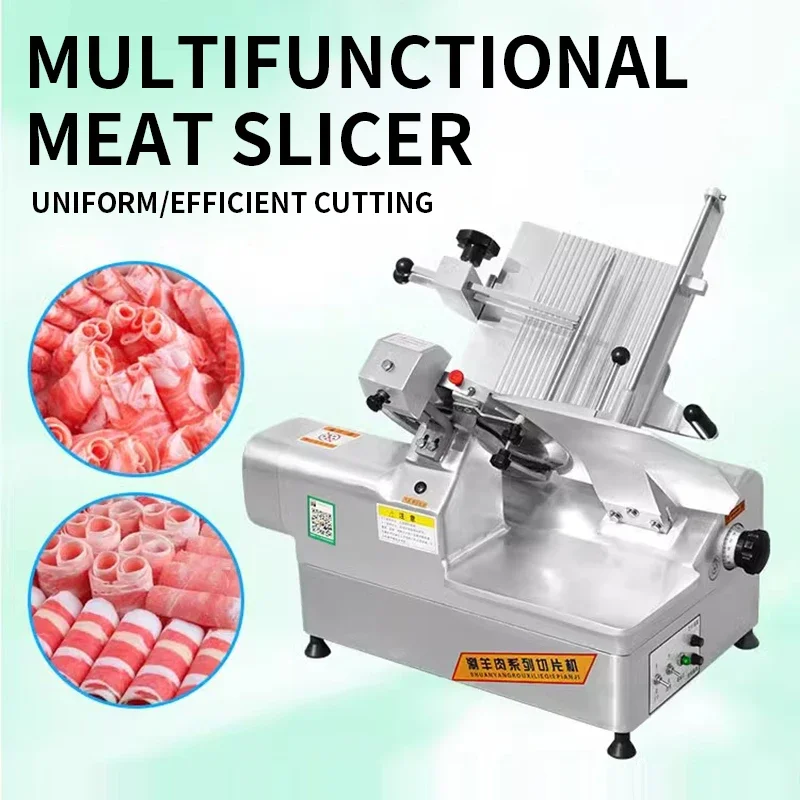 Commercial Electric Mutton Slicer Frozen Meat Roll Cutting Machine Beef Vanilla Mutton Roll Cutting Machine