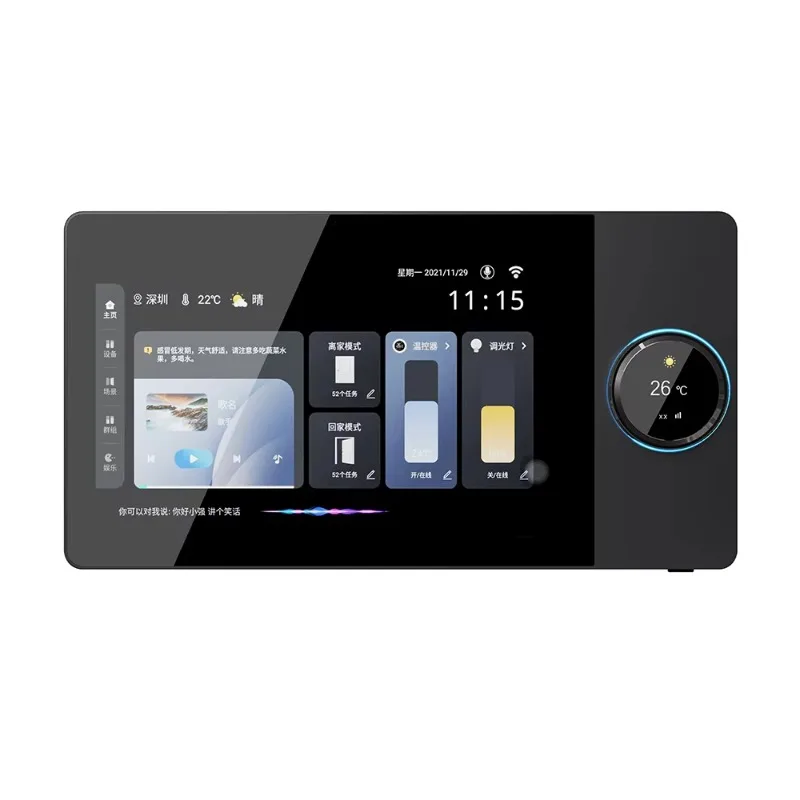 [عرض ساخن] Tiot منتجات المنزل الذكي زيجبي واي فاي محور بوابة 8 بوصة اليكسا اللمس الزجاج لوحة التبديل جدار شاشة التحكم المركزية C