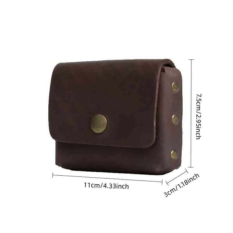 Vintage PU-Leder Nieten-Gürteltasche Herren Reise-Karten-Geldbeutel Gürtelbrieftasche – Detail 6