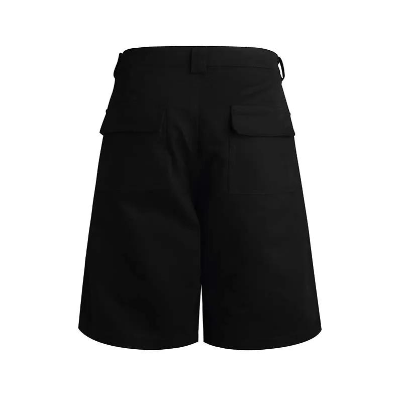 Men's Fashion High Street Hip Hop Short Pants With Multi Rivets And Zippers Streetwear Techwear Shorts For Male Loose Fit Shorts