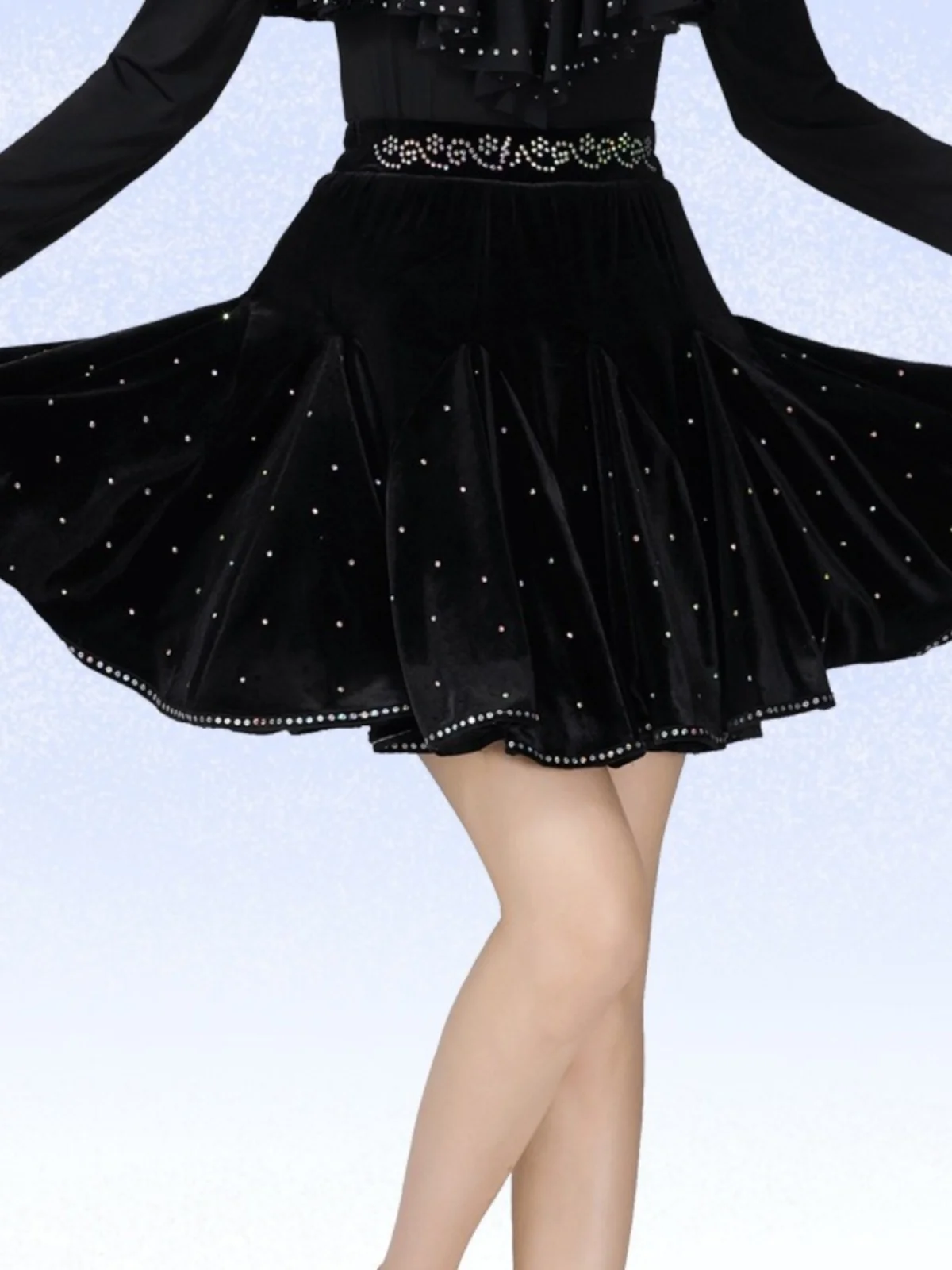 

Red Dance Skirt ort Square Dance Tee-step Stamp Big Swing Dance Skirt Social Dance Skirt New Sle Autumn A-line Skirt