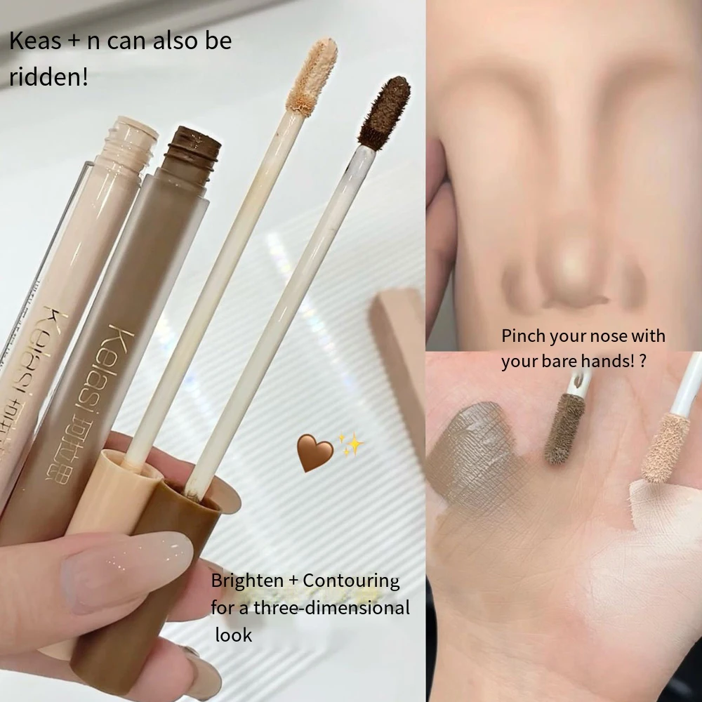 Natural Liquid Contouring Highlighting 4colors Moisturizing Lasting Concealer Cream Cover Dark Circles Face Foundation Cosmetics