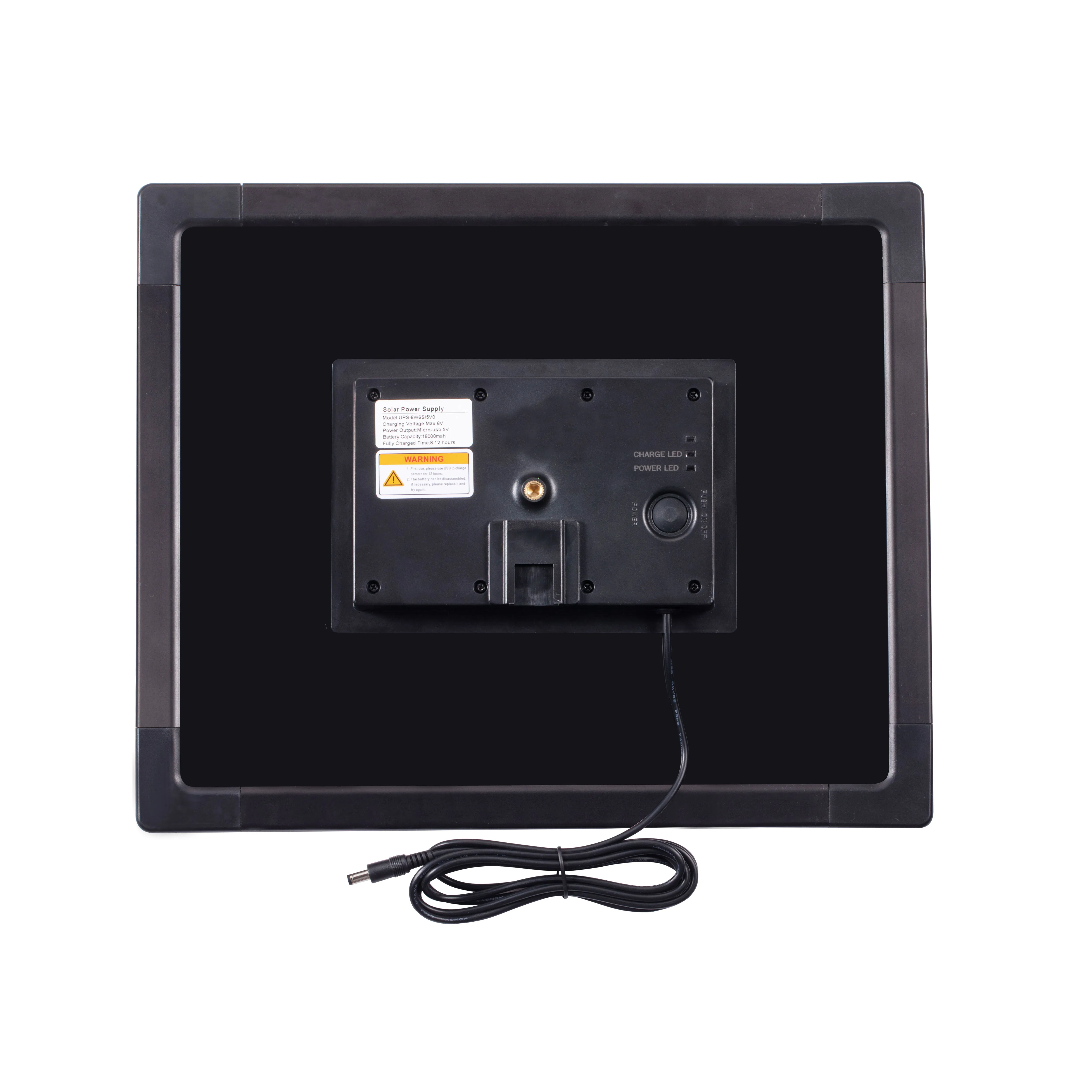 25w Black Mini Solar Panel Powered 18650 Battery Outdoor Waterproof Charger USB 5V 12V1A 4G Router For IP Security Wifi Camera