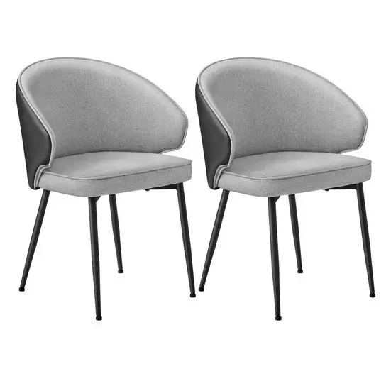 VASAGLE Dining Chair (2 st), Upholstered Chair, Metal legs, 49.8x55x81 cm (D X W X H)