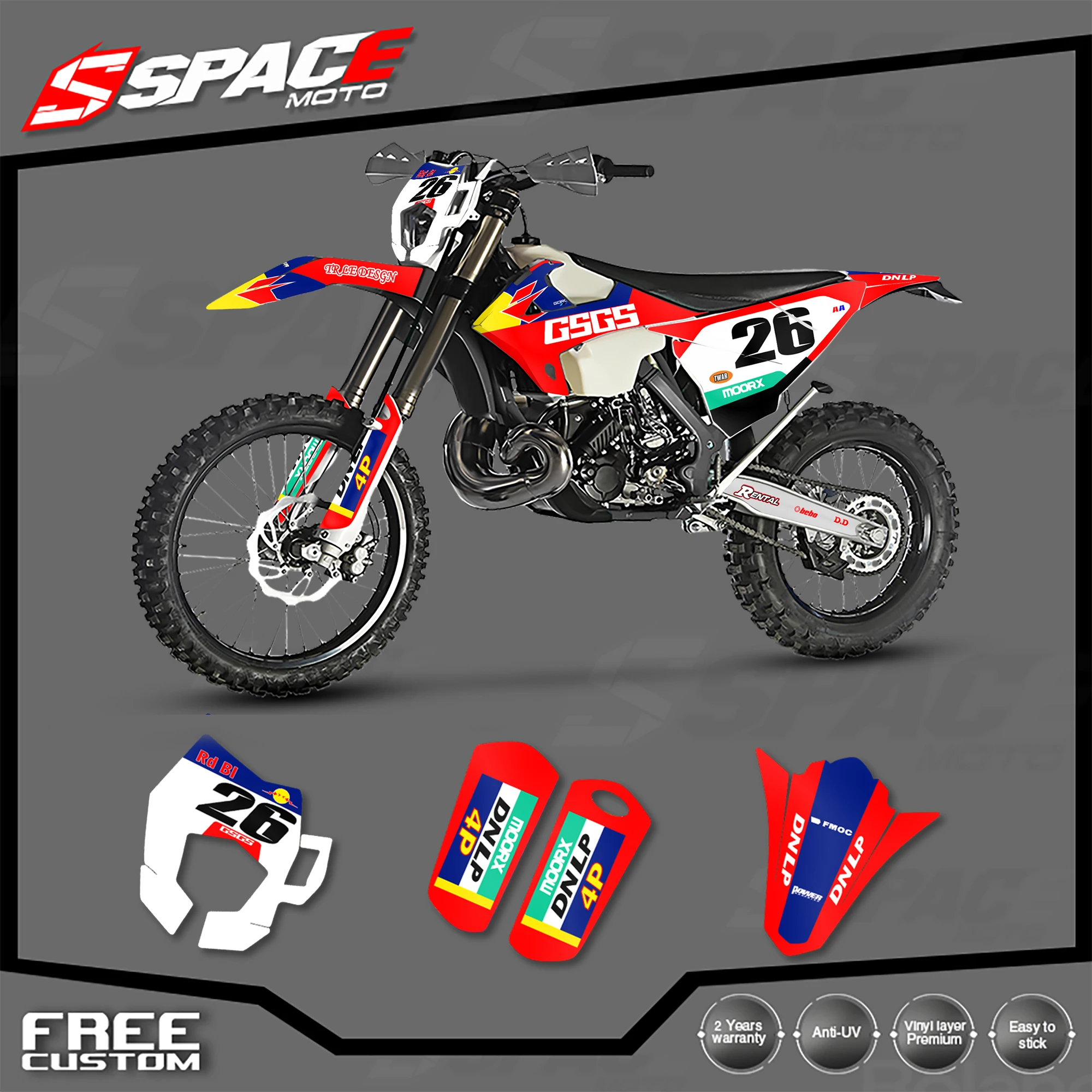 

SPACE Custom Motorcycle Graphics Background Decal for GASGAS 2018 2019 2020 EC Decals Stickers Kits 009