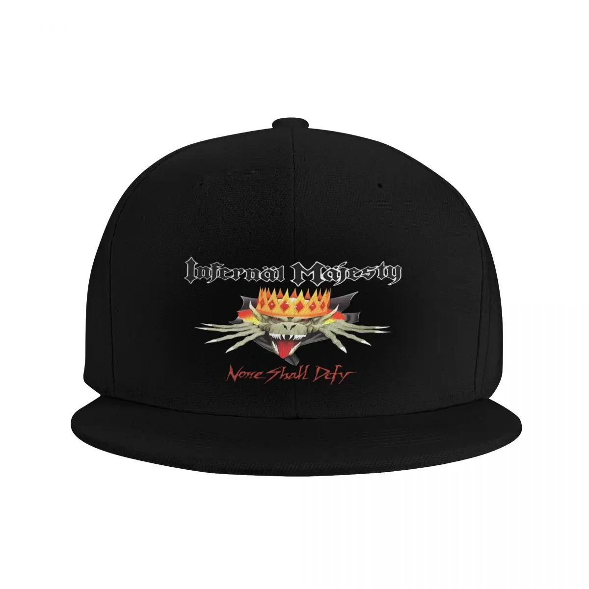 Infernal Majesty None Shall Defy Canadian Cap Men Mens Cap Baseball Cap Men's Baseball Cap Man Hat Baseball Cap