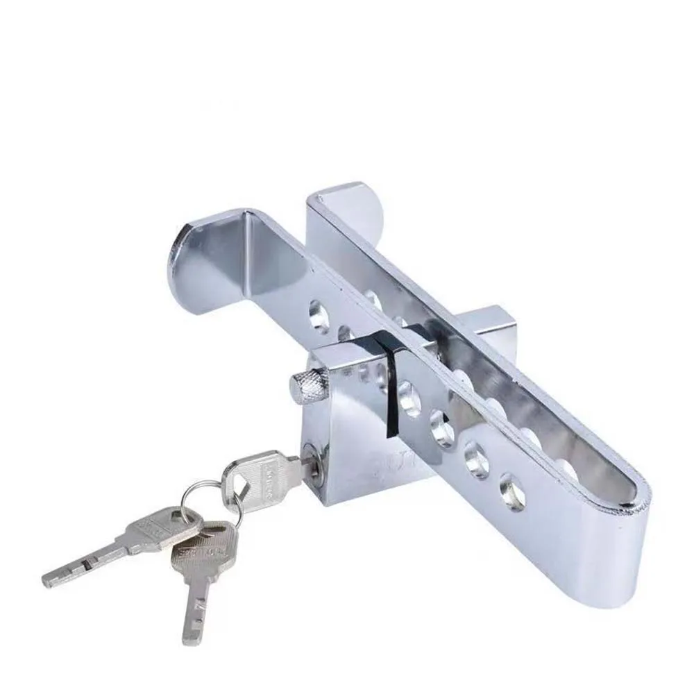 Car Clutch Lock Universal Auto Brake Pedal Lock Throttle Accelerator Security Steel Stainless Anti-Theft Tool Pedal Lock image 5