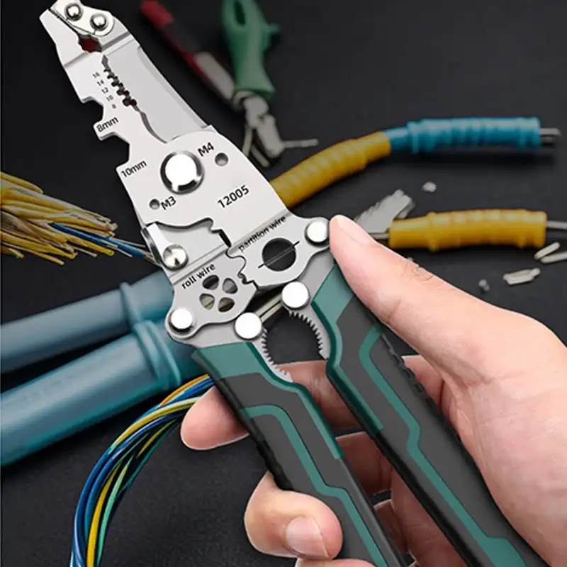 18 In 1 Foldable Wire Stripper Crimper Cable Cutter Pliers Upgraded Multifunctional For Wire Stripping Shearing Cutting Tools