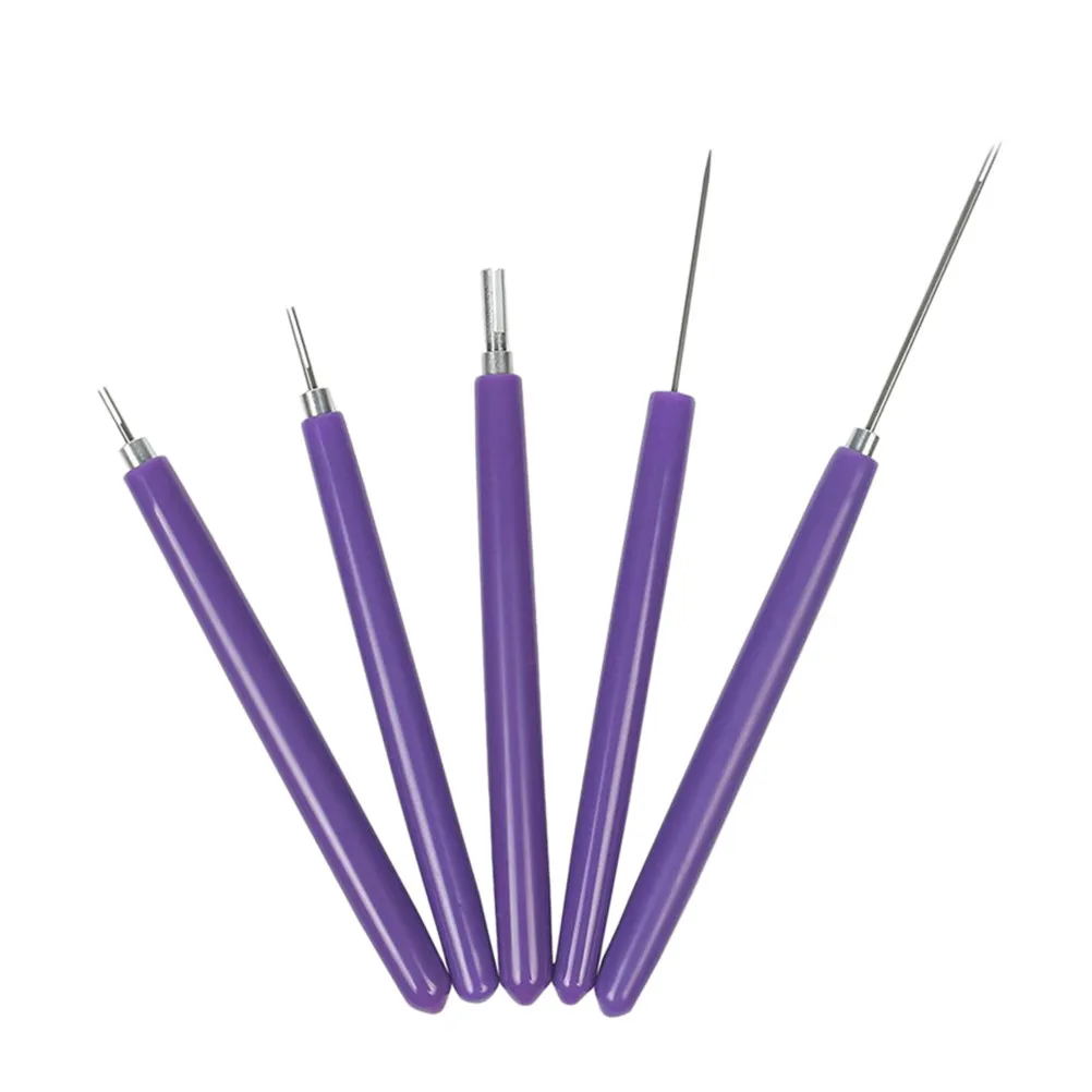 

5Pcs Yan Paper Pen DIY Concave Convex Indentation Tools Stainless Steel Clay Nail Art Ceramic Flower Needle Paper Roll Hand