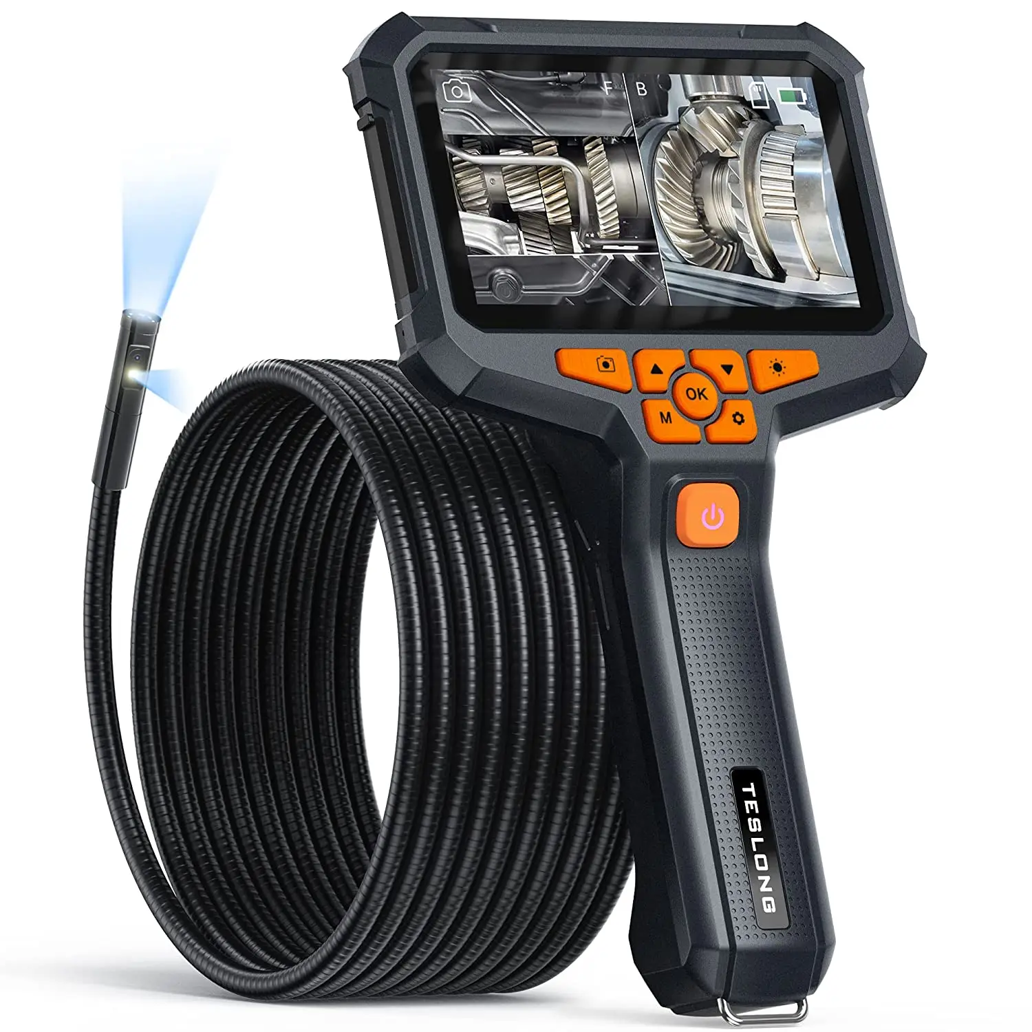 Dual Lens Inspection Camera, Teslong NTS430 Industrial Endoscope Camera Automotive Tool, IP67 Waterproof Bores cope Camera