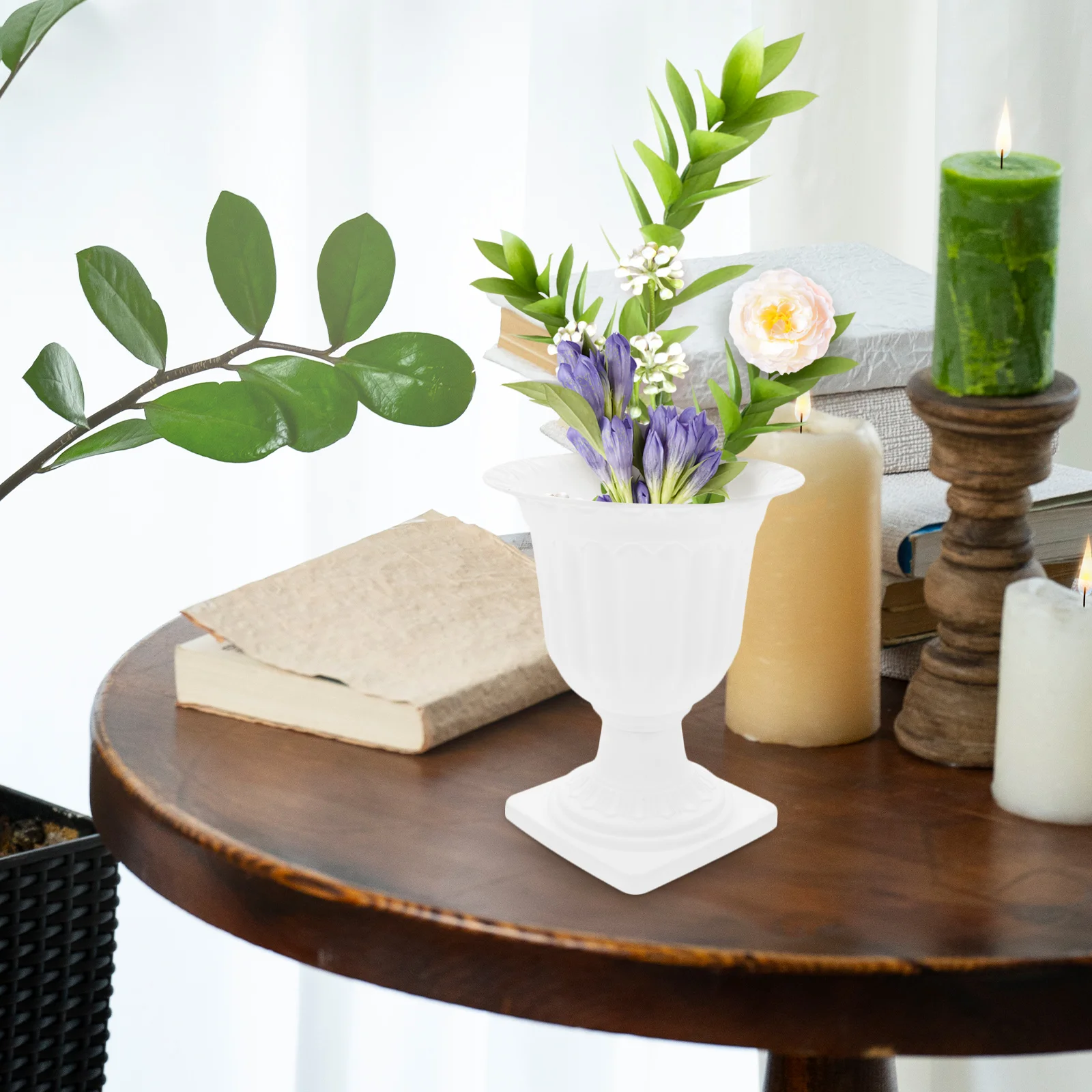 

Small Size Plastic Flower Pot For Wedding Party Outdoor Garden Pathway Planter Front Porch Indoor Succulents Plant Container