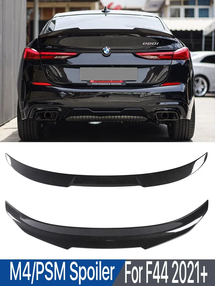 

Glossy Black Rear Lip Bumper Trunk Refit Wing Tail Kit Roof Boot Spoiler M4/PSM Style for BMW 2 Series F44 2021+ Carbon Fiber