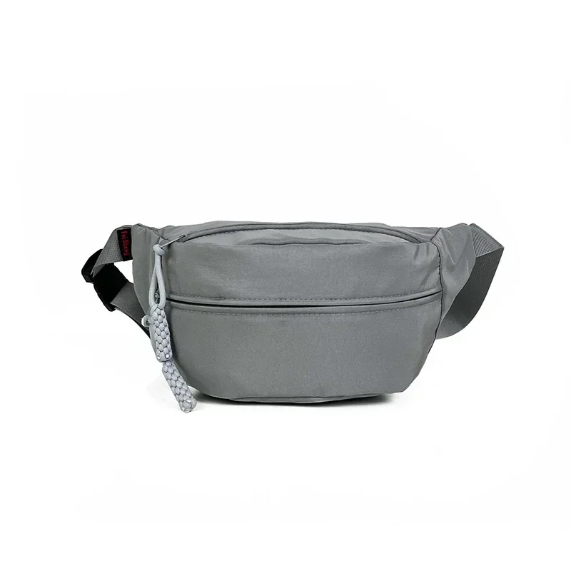 Bolso de hombro de lona para hombre y mujer, bolsa de hombro de gran capacidad, con cremallera, Color sólido