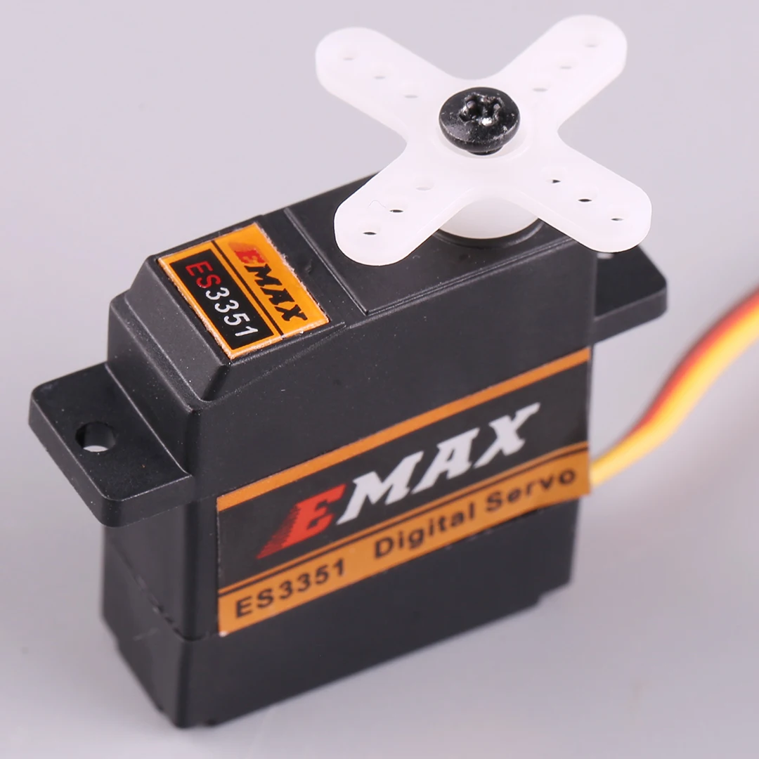 EMAX ES3351 10.6g Mini Digital Servo with Plastic Gear for RC Airplane Glider Car Drone - Compact Size