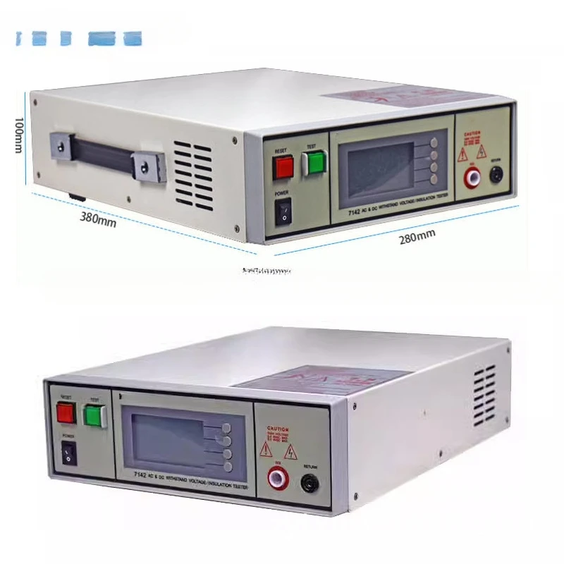 Programmed AC and DC withstand voltage insulation tester