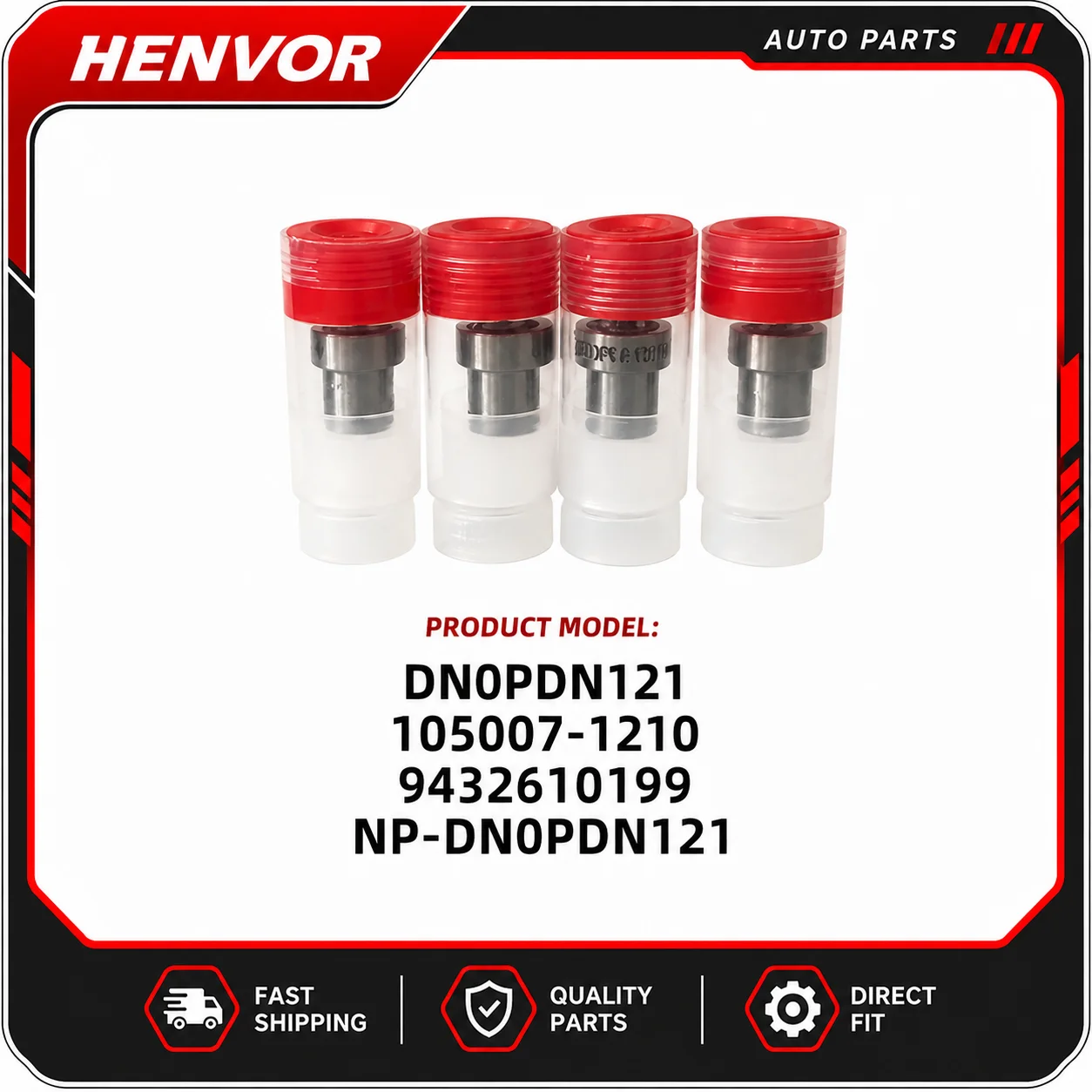 4PCS Diesel Fuel Injector Nozzle DN0PDN121 105007-1210 9432610199 NP-DN0PDN121 for Denso