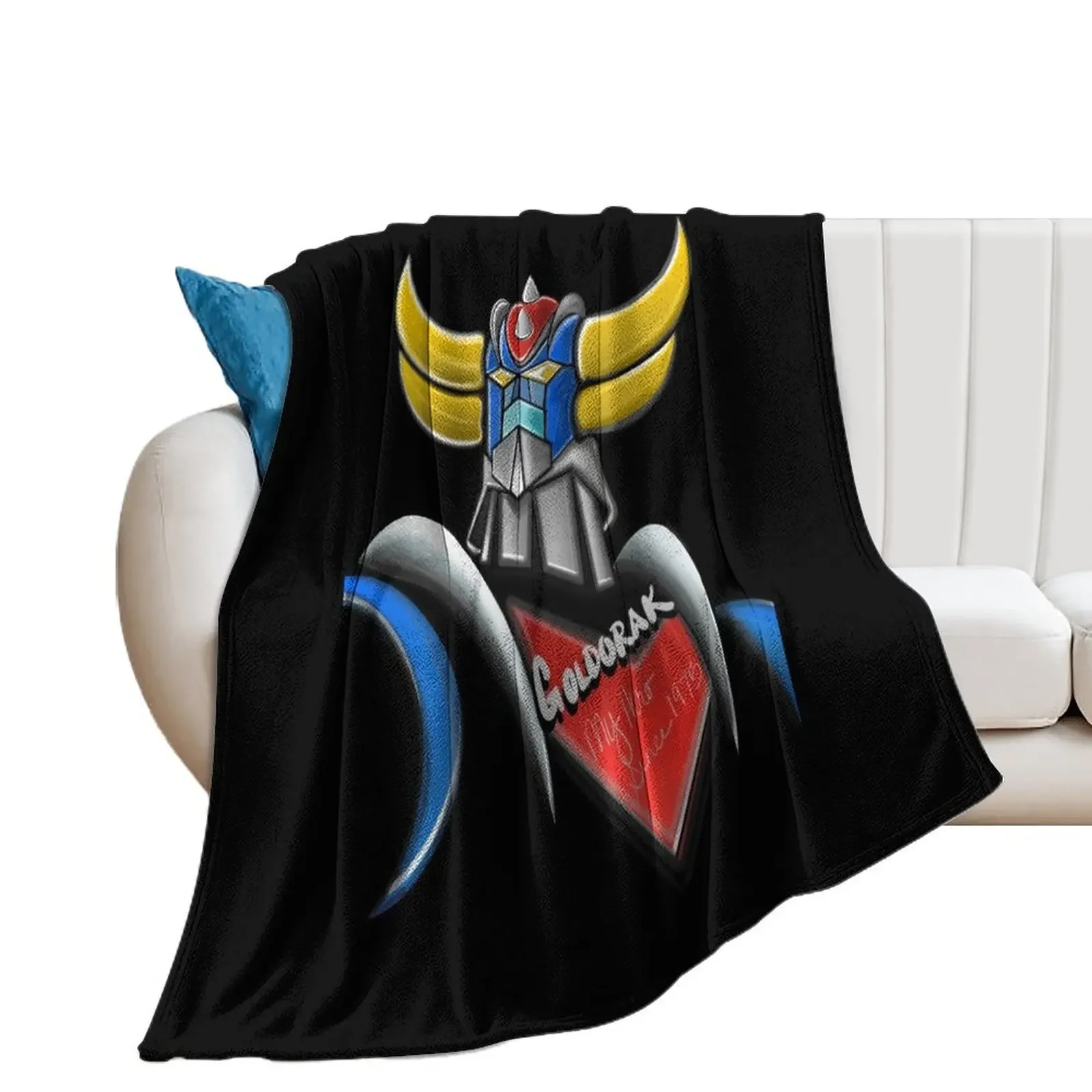 

Goldorak, Grendizer, Vintage Goldorak Throw Blanket Cute Plaid Quilt Plush Moving Blankets