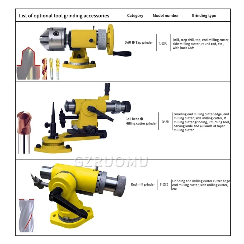 Multi-function Grinding Machine Drill Tungsten Steel Milling Cutter Tool 380V Universal Tool  Grinder Machine High Precision