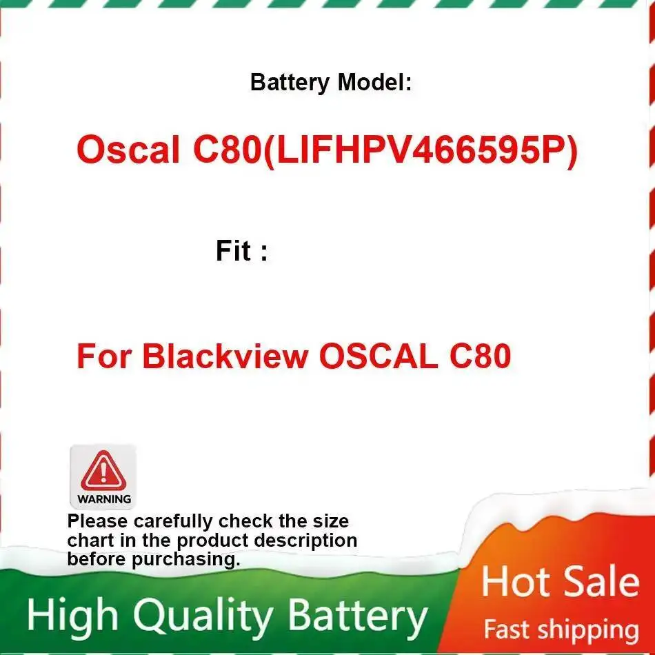 

Для Blackview Oscal C80 LIFHPV466595P аккумулятор мобильного телефона 5180 мАч надежное питание