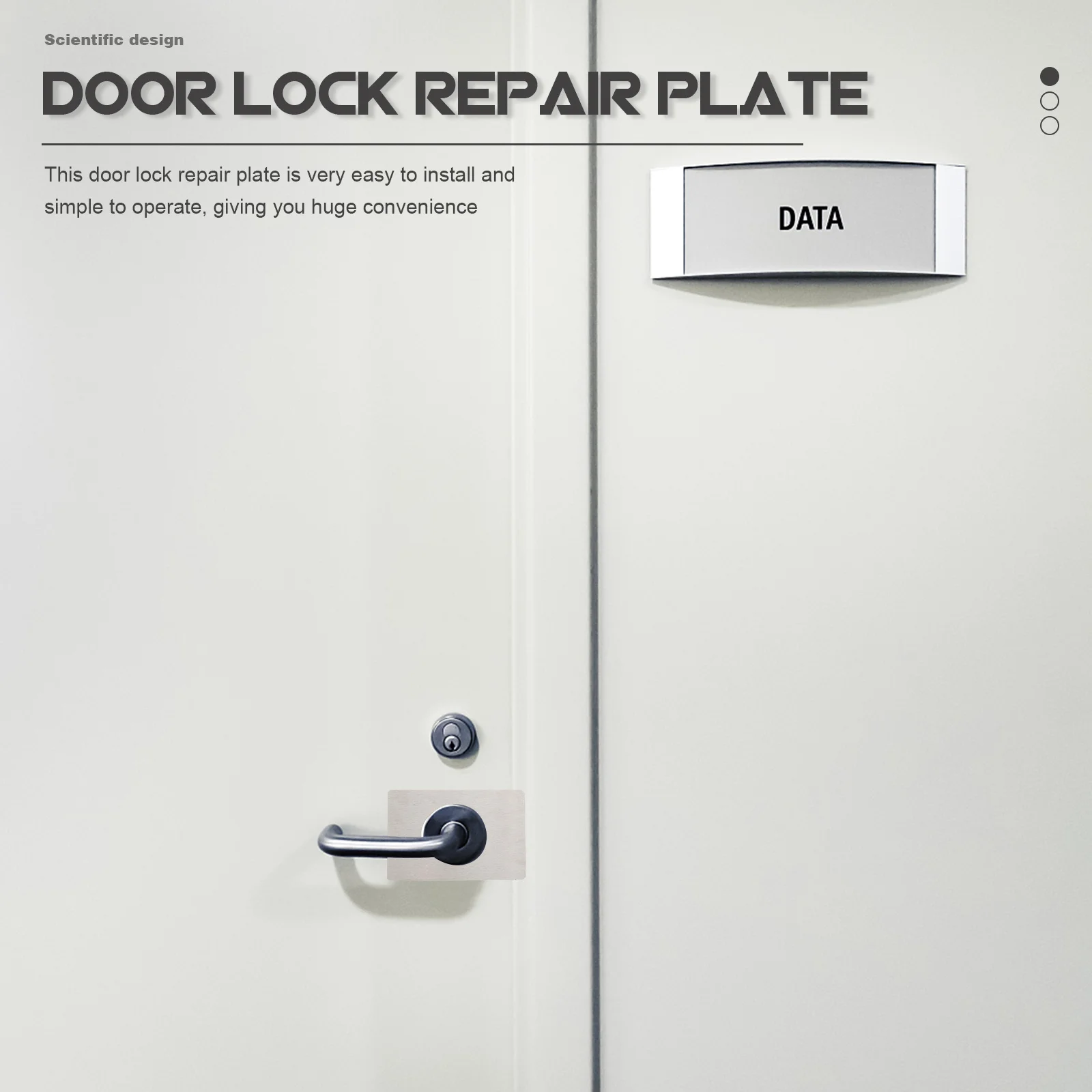 

2pcs Reinforcement Plate Stainless Steel Repair Kit For Door Knob Hole Cover Plate Deadbolt Installation Kit Front Door Security
