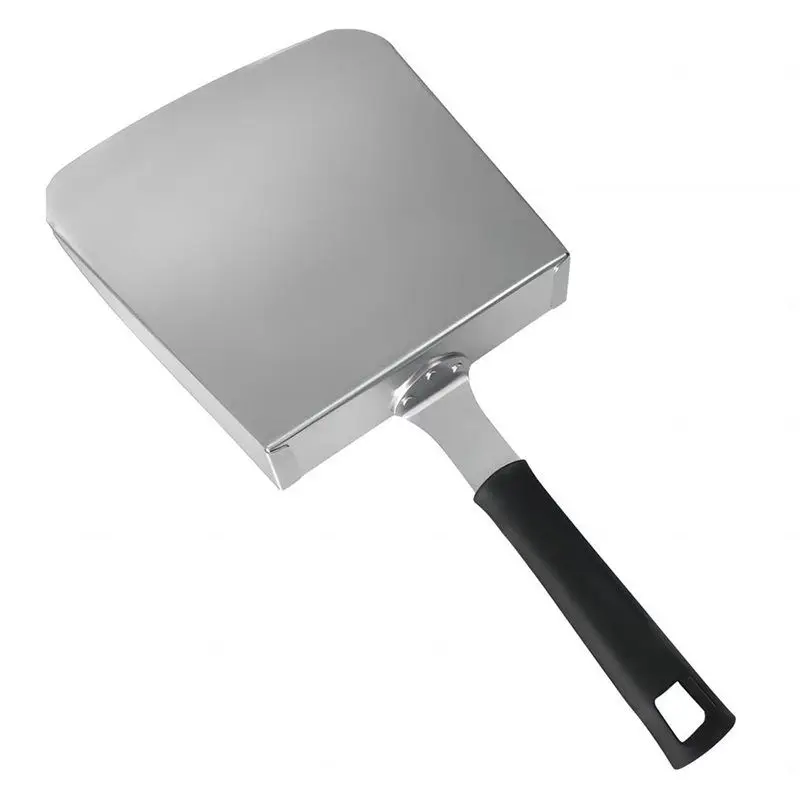 AEE2-Large Griddle Scoop For Hibachi Type Cooking Stainless Steel Food Shovel For Scrambled Fried Rice Grilling Food Mover
