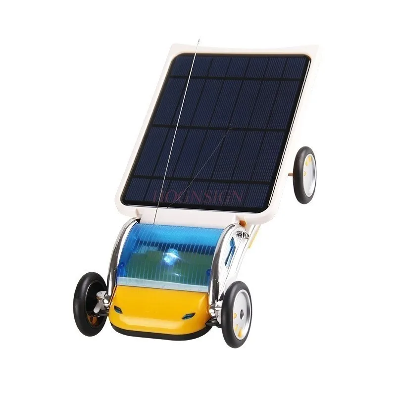 1 set Exploring Children's Solar Panel Car Toys, Children's Students' Handmade Creativity, DIY Solar Car Models