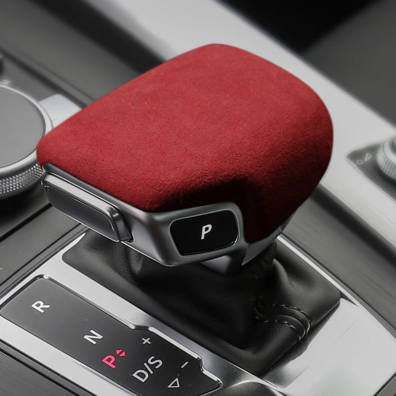 For Audi A4 A4L A6 A6L A7 Q5 SQ5 Q5 Q7 Q8 Interior Gear Shifter Cover Protector Trims Car Stickers Made of Alcantara Accessories