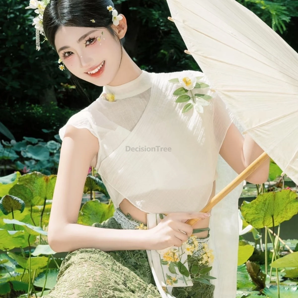 ملابس مهرجان الرذاذ على الطراز العرقي الصيني الخيالي العصري لعام 2025 ملابس تايلاند للتصوير الفوتوغرافي للسفر في جنوب شرق آسيا #5