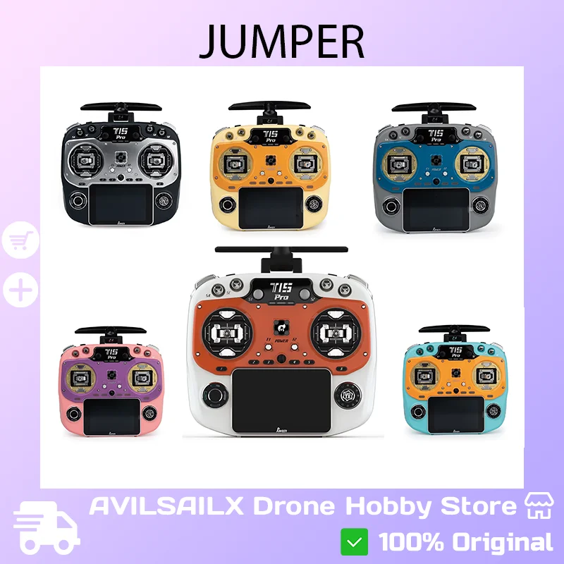 

Пульт дистанционного управления Jumper T15 PRO 2,4 ГГц ELRS EdgeTX — цветной экран датчика HALL | FPV радио дальнего действия для радиоуправляемых дронов FPG/RDC90
