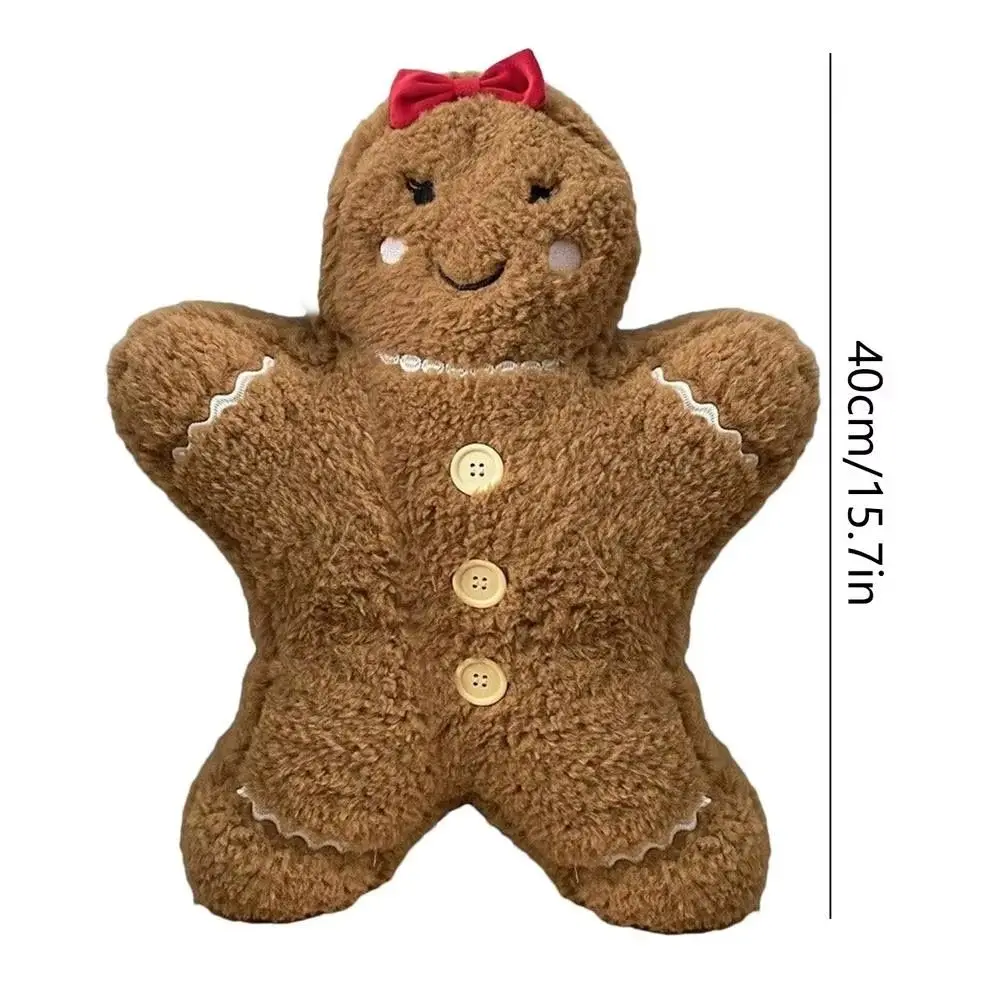 2024 ตุ๊กตา Gingerbread Man ของเล่นตุ๊กตาตลก Kawaii ของเล่นนุ่มน่ารักหมอนนุ่ม