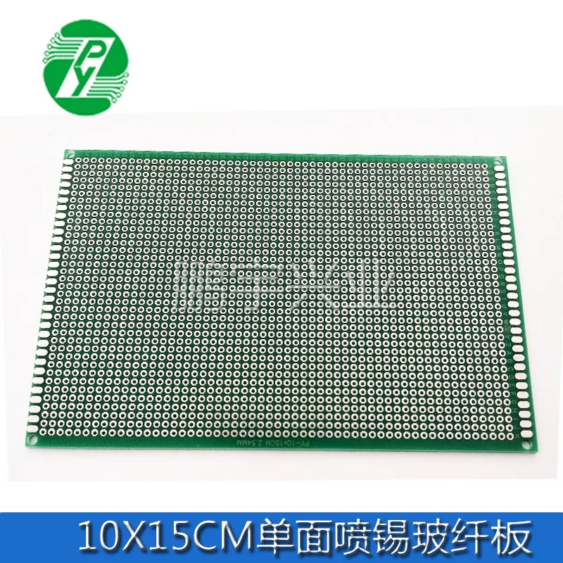 10*15cm Single-sided Tin Spray Universal Board 1.6 Thick 2.54 Pitch Circuit Board Universal Circuit Board Hole Board Pcb 25PCS