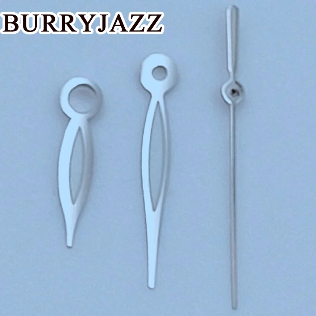 BURRYJAZZ NH35 NH36 NH38 7S26 7S36 4R35 4R36 Watch Hands Silver Hands Green Luminous