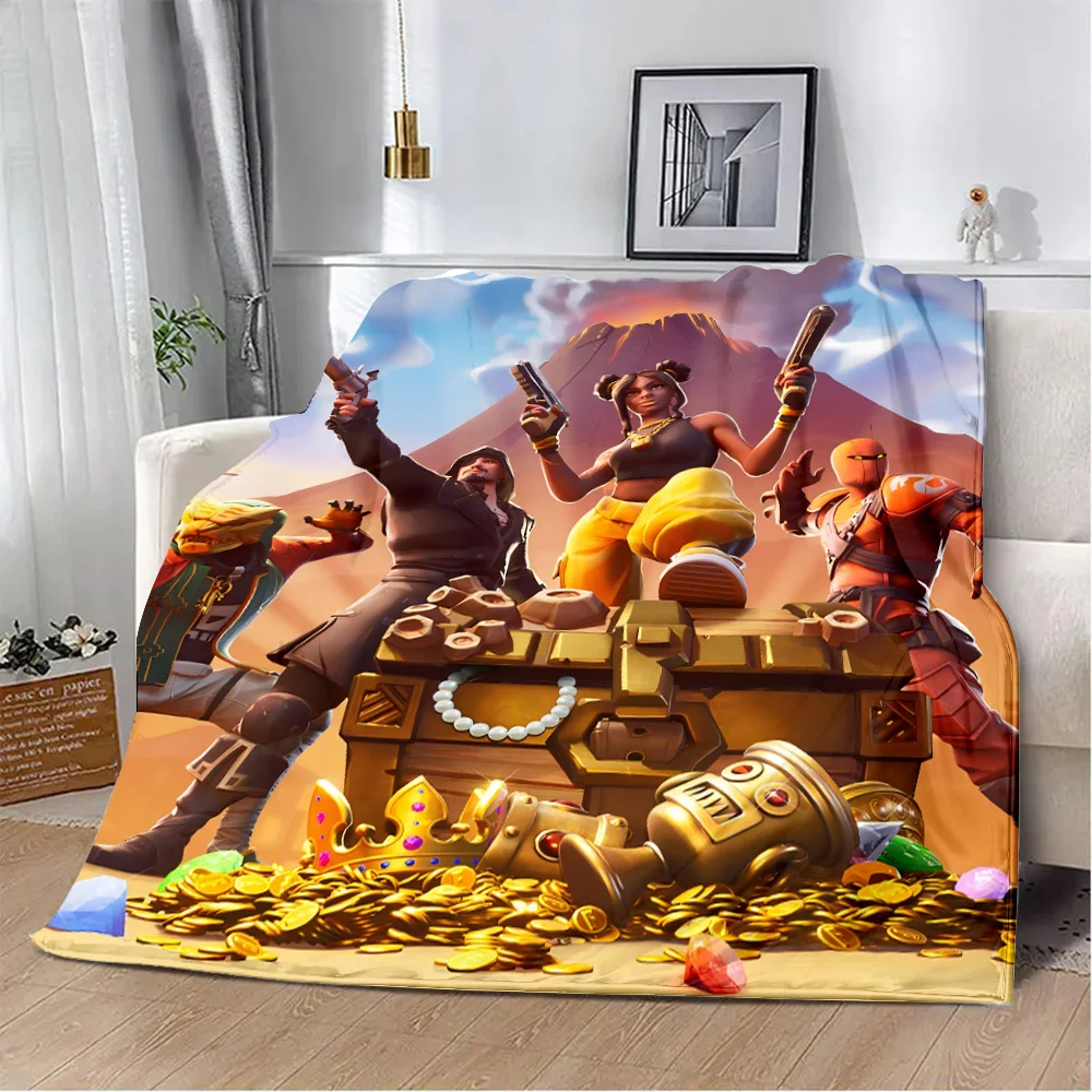 Cartoon Battle Royales Game Printed Blanket Picnic Blankets Warm Blanket Soft and Comfortable Blanket Home Travel Birthday Gift