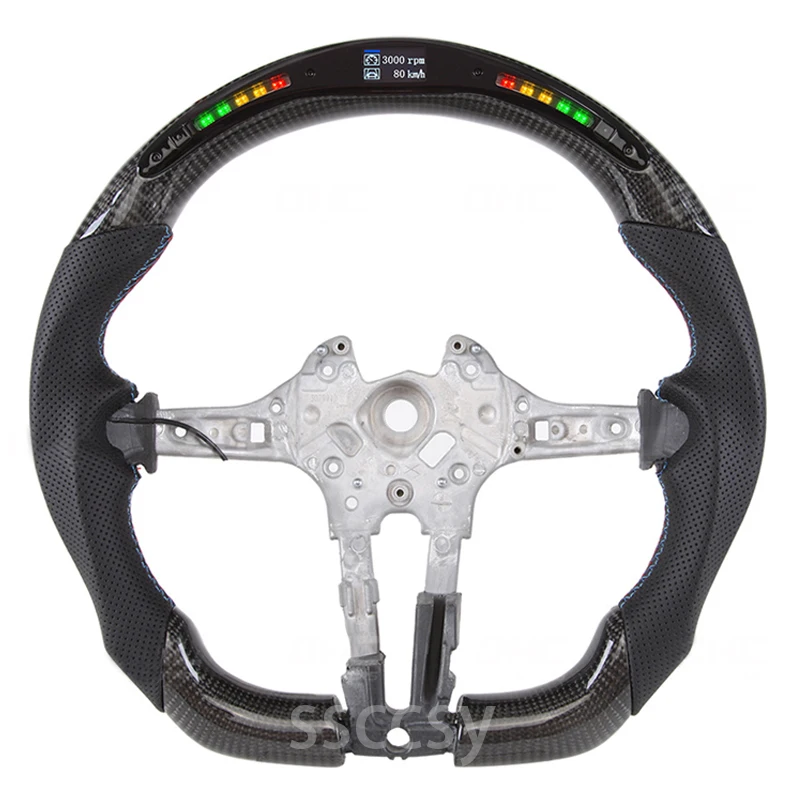 

LED Carbon Fiber Steering Wheel For BMW F10 F20 F30 M3 M6 F36 F22 F11 Auto Parts Steering Wheel Modification
